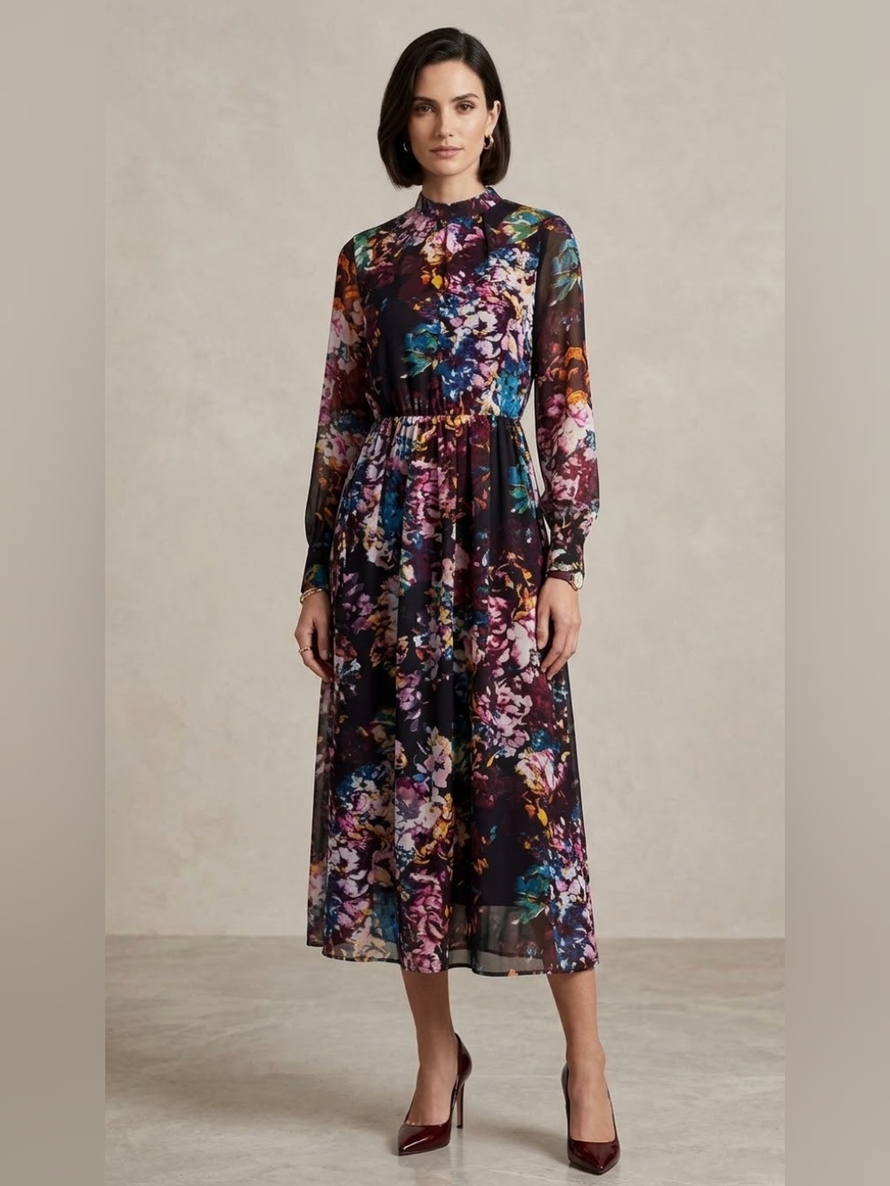 Who What Wear Floral Maxi Dress Size Small